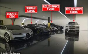 Check Out Ronaldo's Garage Worth £18 Million, including Bugatti Worth £8.5 Million