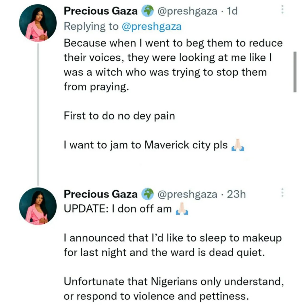 Lady Reveals How She Paid Back Fellow Patient Who Disturbed Her With Prayers At Night