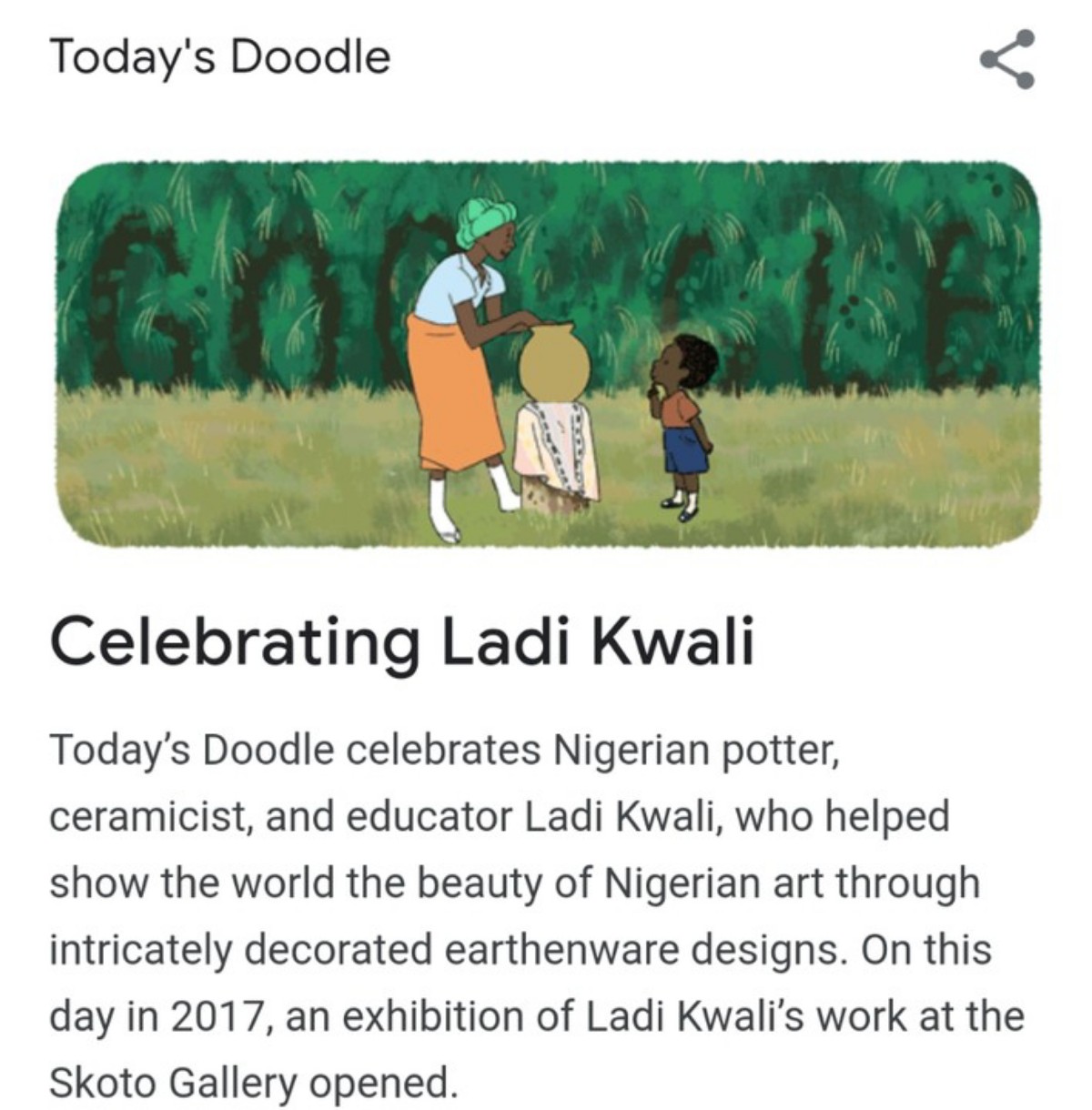 Google Celebrates Ladi Kwali