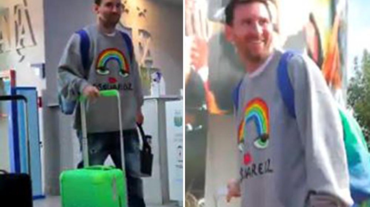 Lionel Messi Shows Up In £7,000 Worth Of Clothes & Baggage For World Cup Qualifying Match