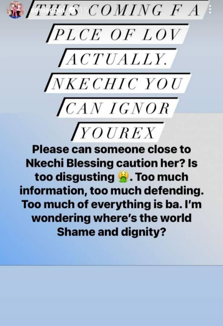 “Too Much Information, Too Much Defending,” Sonia Ogiri Responds To Nkechi Blessing