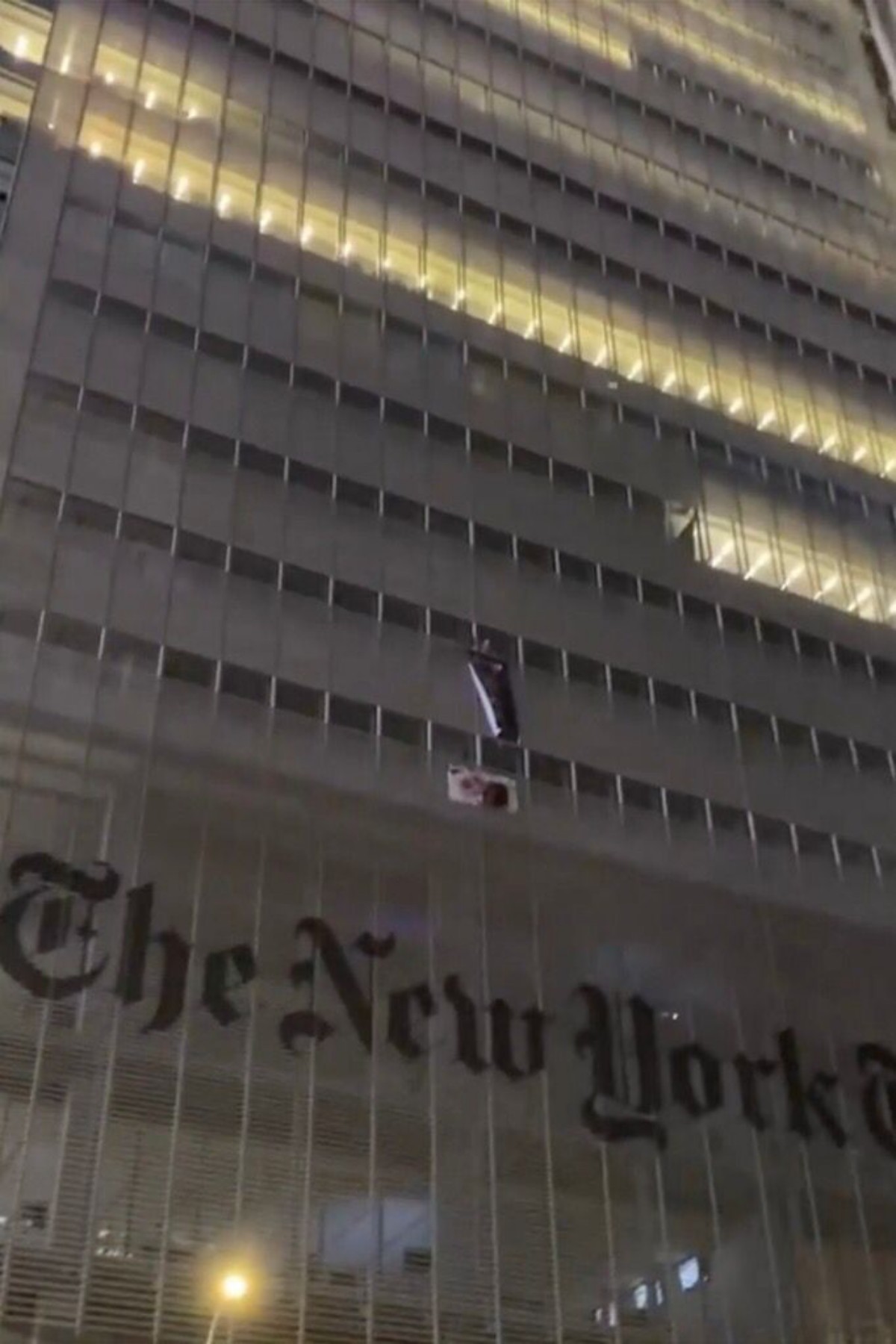 ‘Pro-Life Spider-Man’ hangs anti-abortion banners on NY Times building