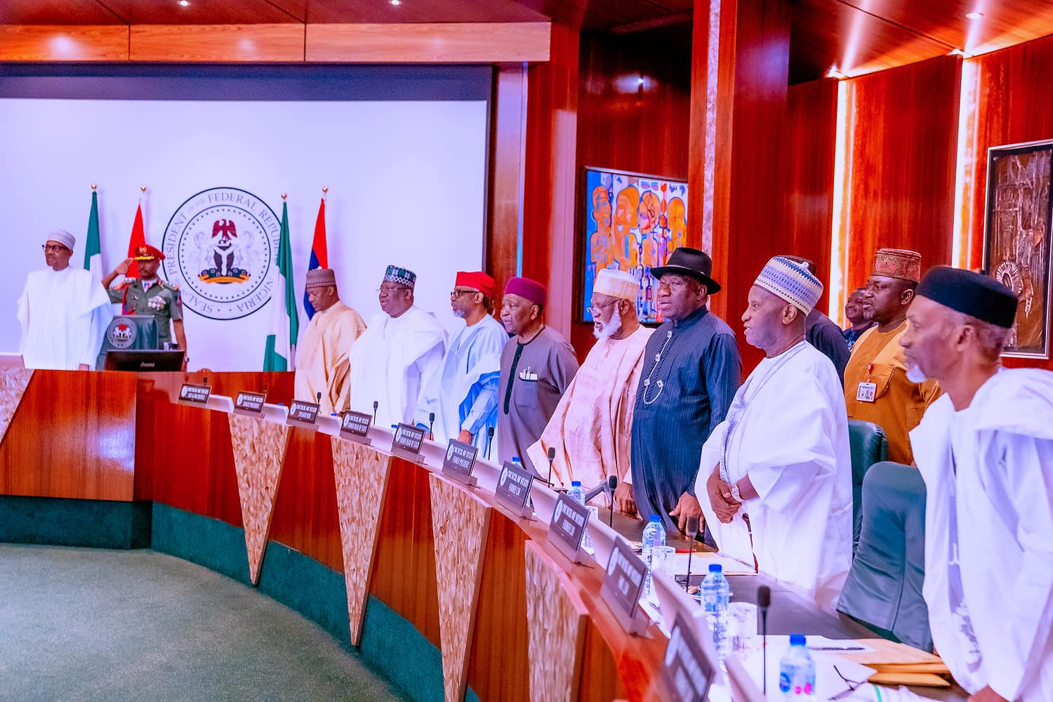 Gowon, Jonathan, Obasanjo attend Council of State meeting
