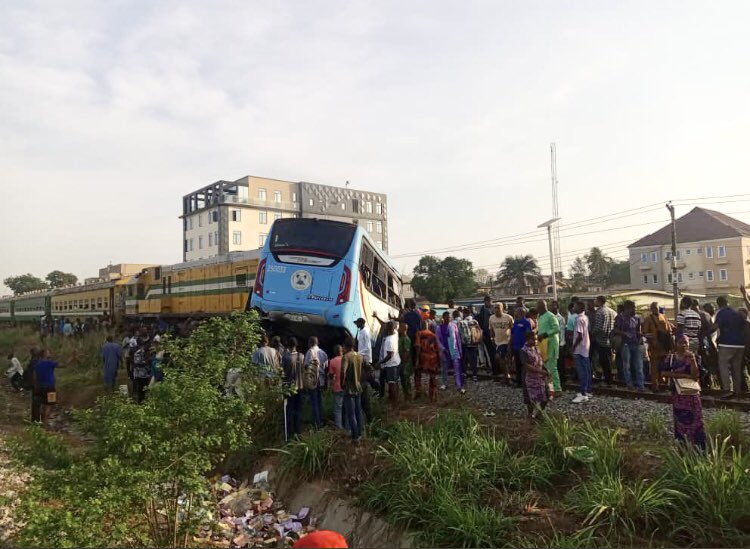 Two Dead, Several Injured As Train Crushes BRT Bus In Lagos