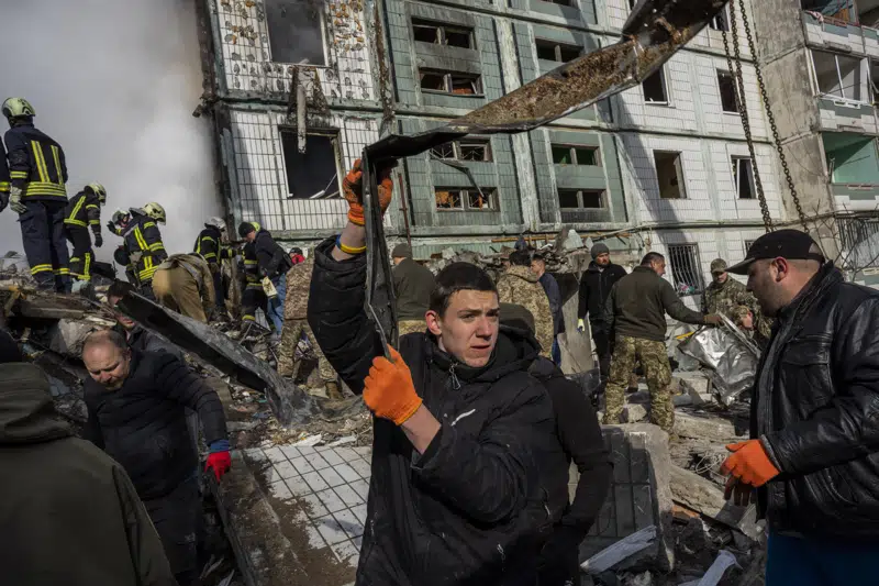 Russian missile and drone attack in Ukraine kills 12 people