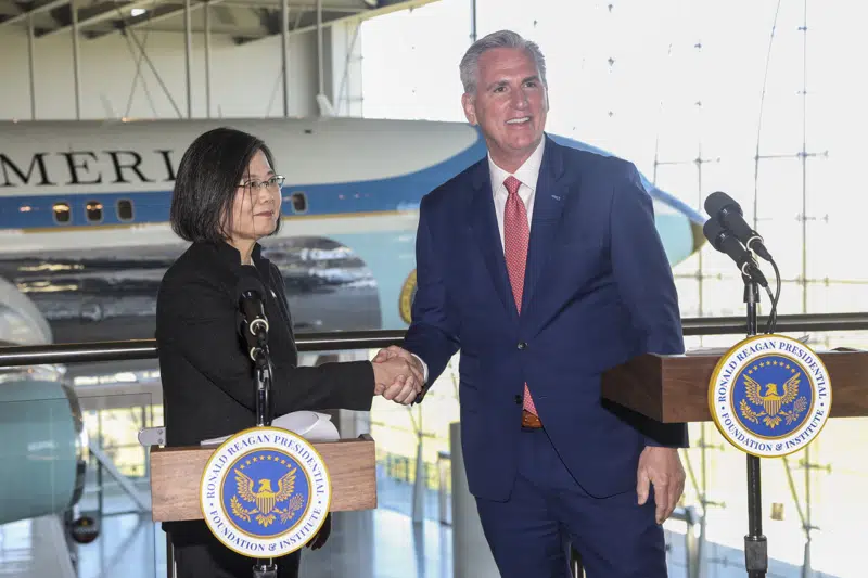 China sanctions Reagan library, others over Tsai’s US trip
