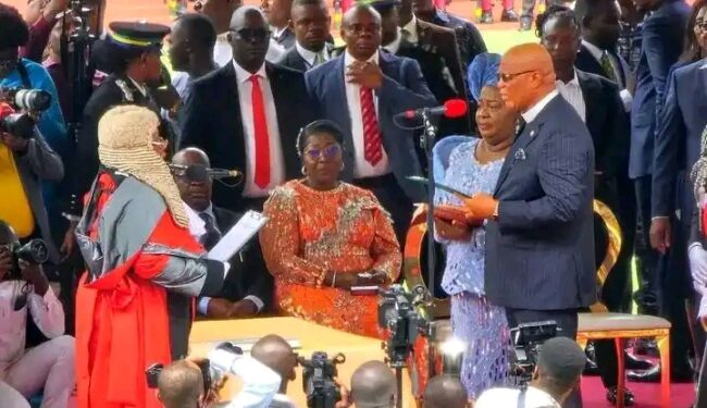 Akwa Ibom: Umo Eno takes oath of office, pledges to govern beyond party lines