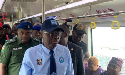 Sanwo-Olu Takes First Blue Rail Ride