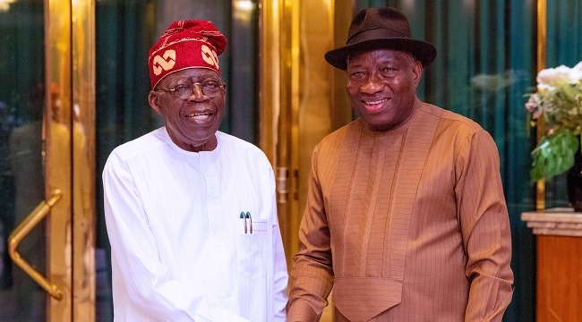Tinubu meets with Jonathan at Aso Villa⁣