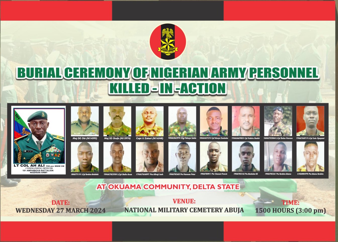 Okuama: Tinubu To Attend Burial Of Slain Soldiers Today